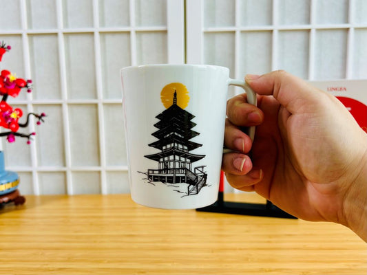 "Pagoda" mug + spoon set