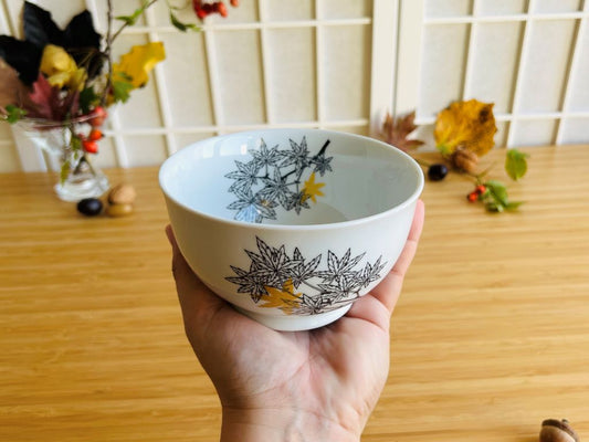 Round bowl + spoon set "Javory" with gold rim