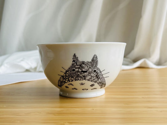 round bowl + spoon set "Totoro"