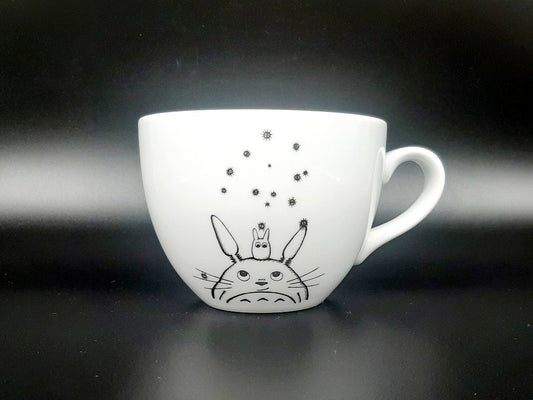 Wide mug + spoon set "Totoro"