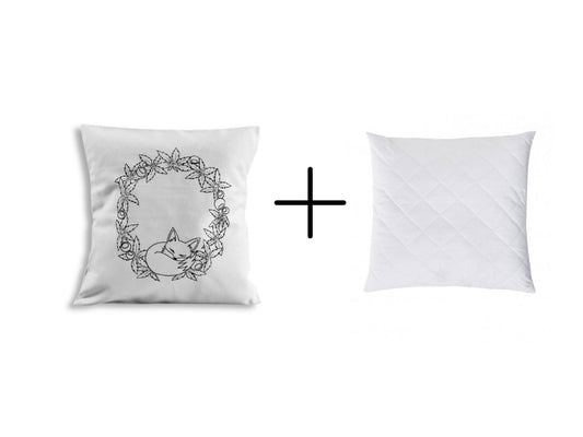 weißes Kissen „SÜSSE TIERE“ 25 x 25 cm verschiedene Motive