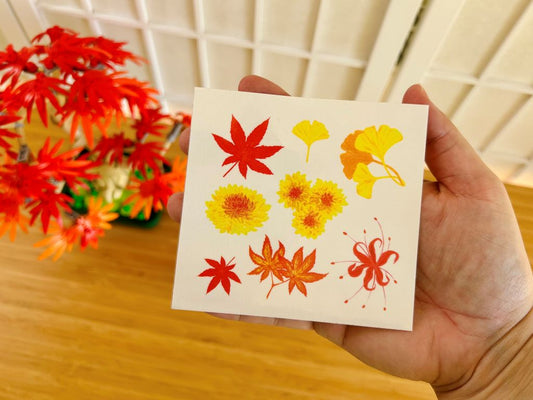 Temporäres Tattoo „Park in Herbstfarben“