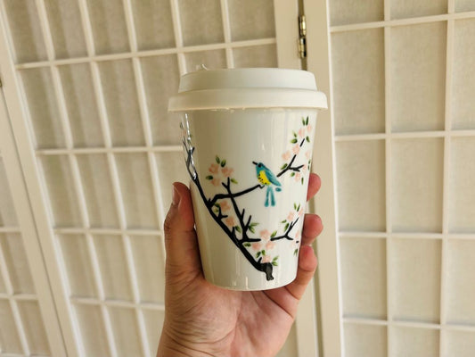To-Go Mug "Bird on Sakura" 300 ml