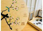 Luxury Wooden Clock "Morning Under the Cherry Blossom" 29 cm