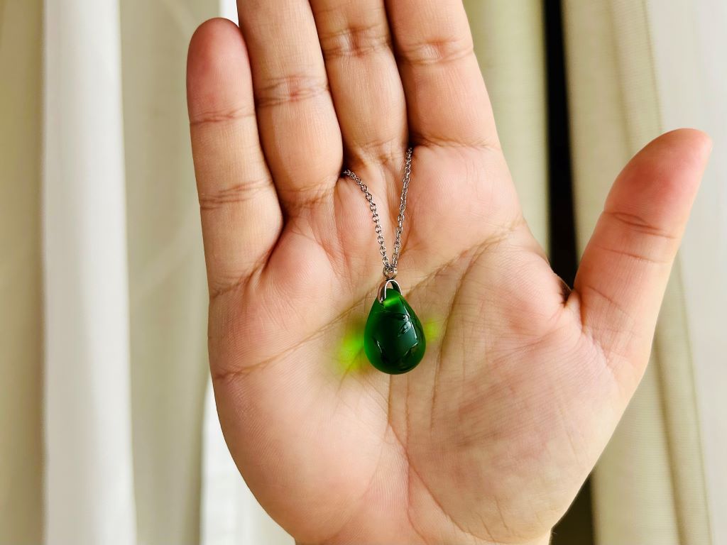 Glass necklace "Bamboo Grove"