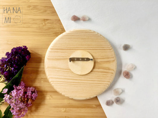 ceramic brooch "Lotus Pond"