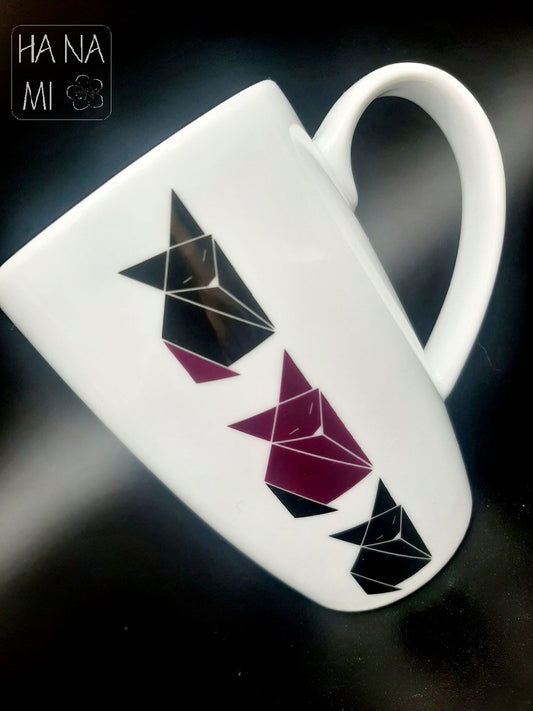 Tall mug "Origami Fox" 380 ml