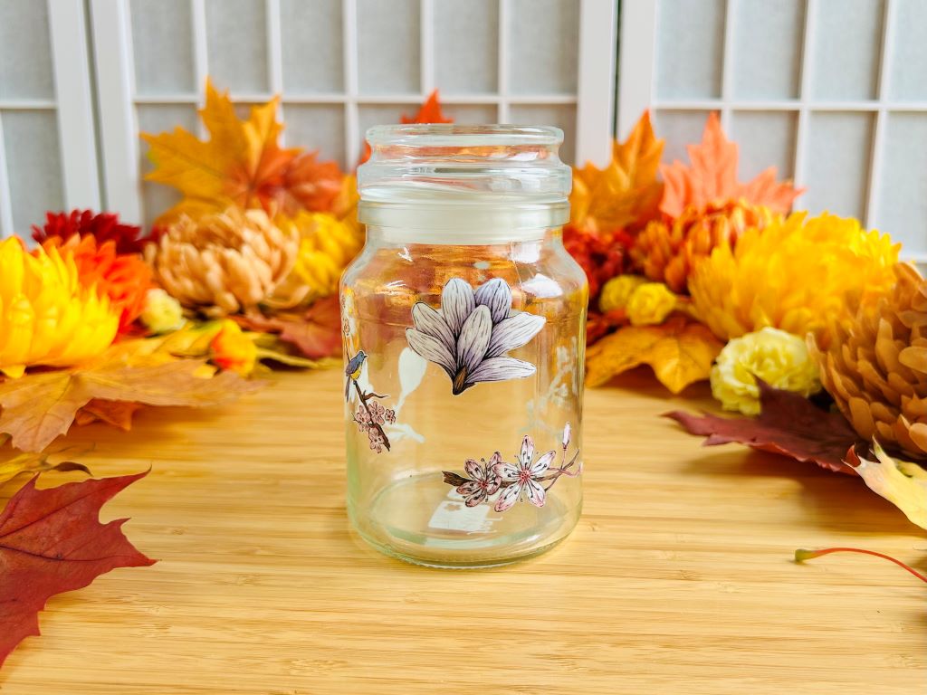 Glass jar "Spring Japan"