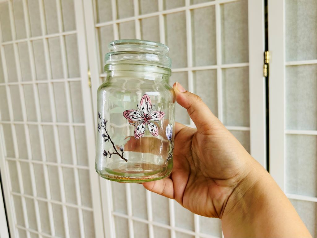 Glass jar "Spring Japan"