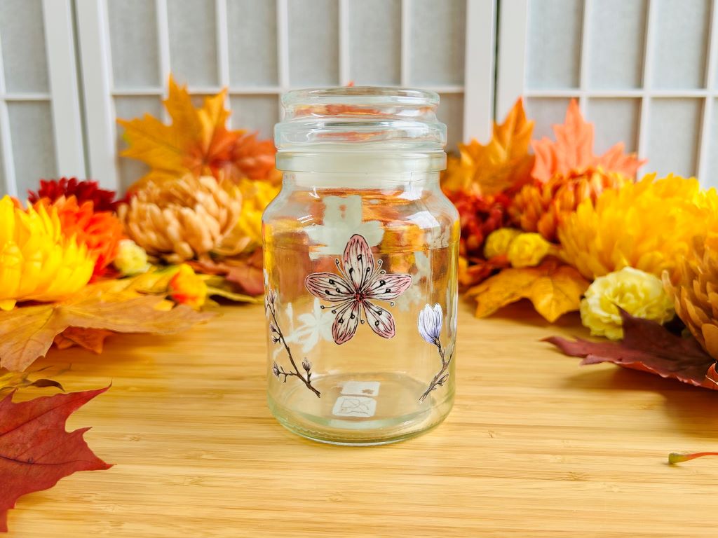 Glass jar "Spring Japan"