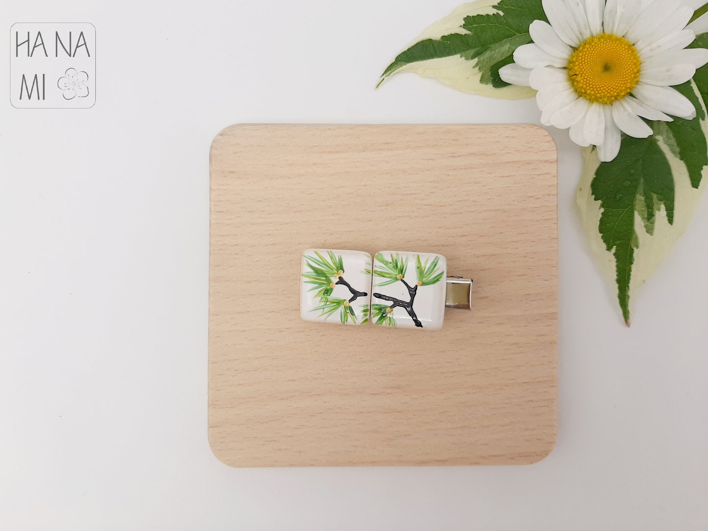 ceramic brooch "Long-lived Pine"