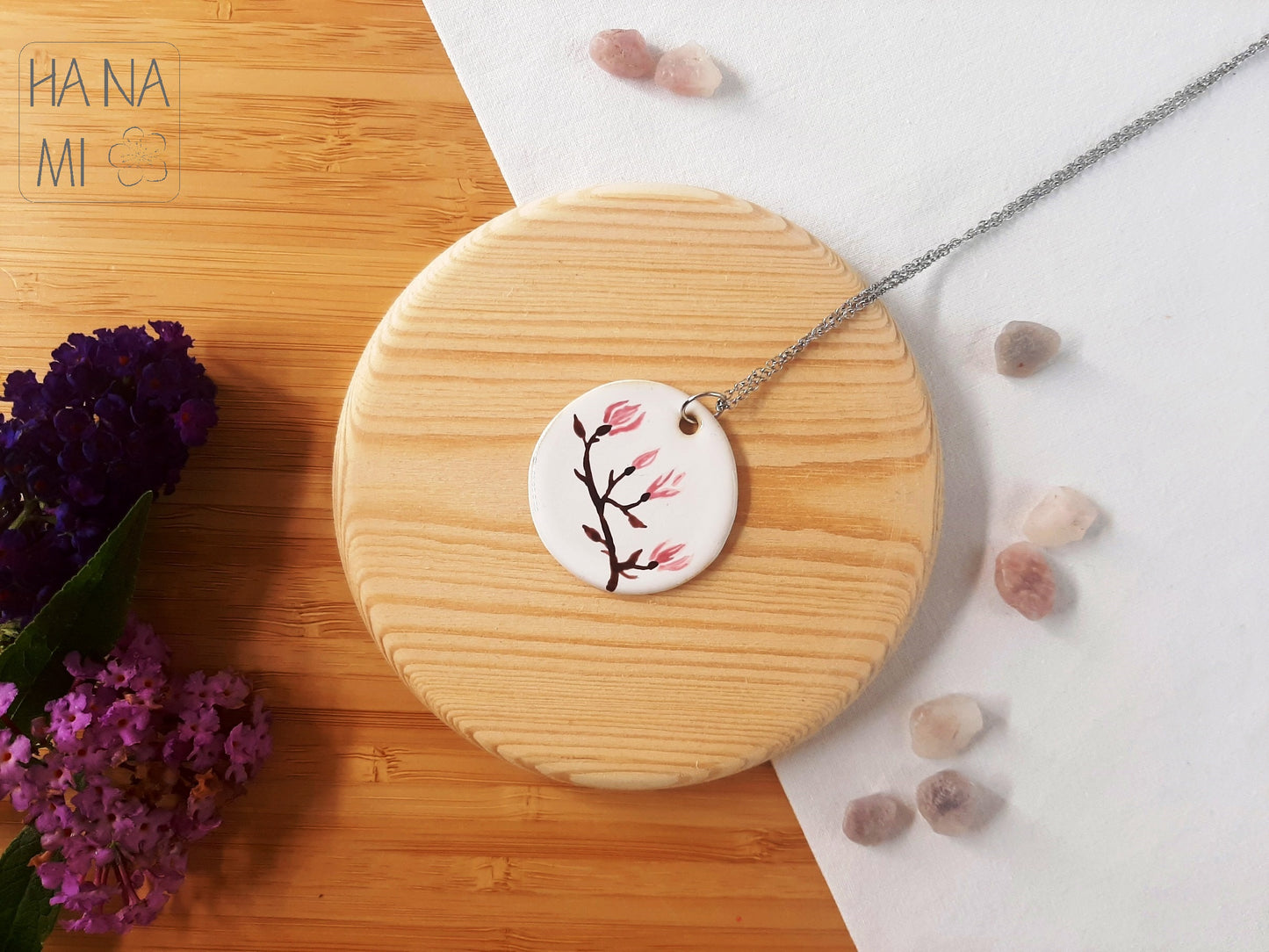 ceramic necklace "Scent of a Spring Dream"