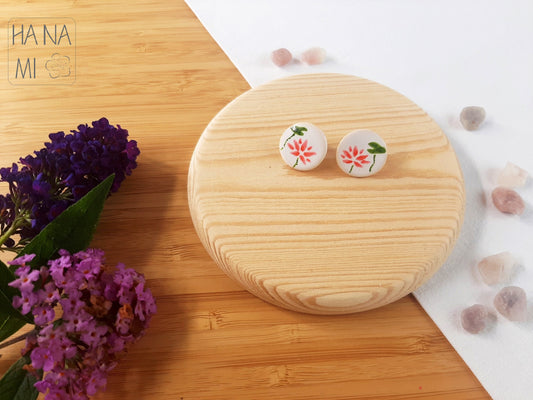 ceramic earrings "Lotus Pond"