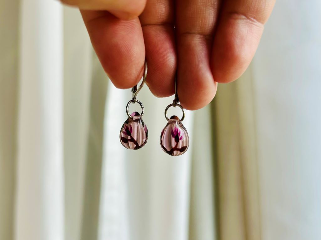 "Scent of a Spring Dream" glass jewelry set