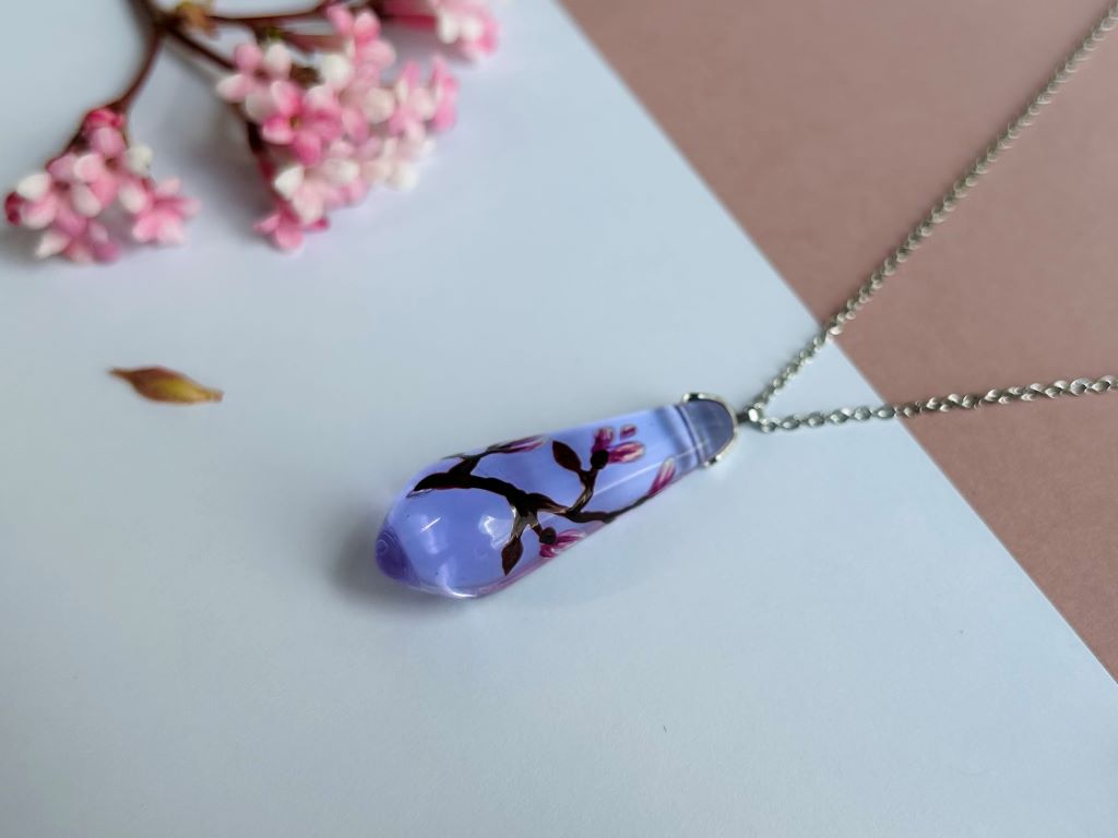 "Scent of a Spring Dream" glass jewelry set