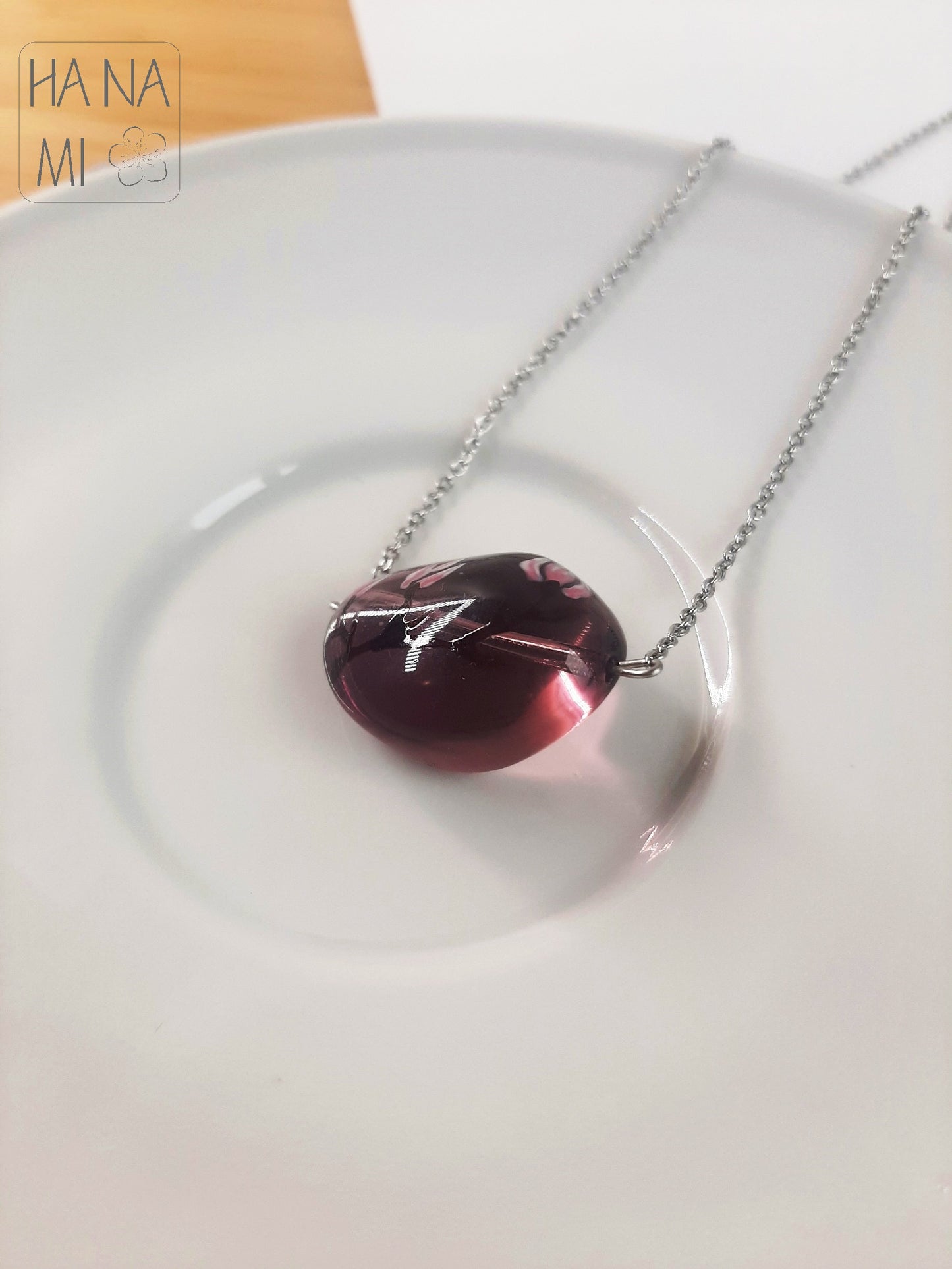 large glass necklace "Scent of a Spring Dream"