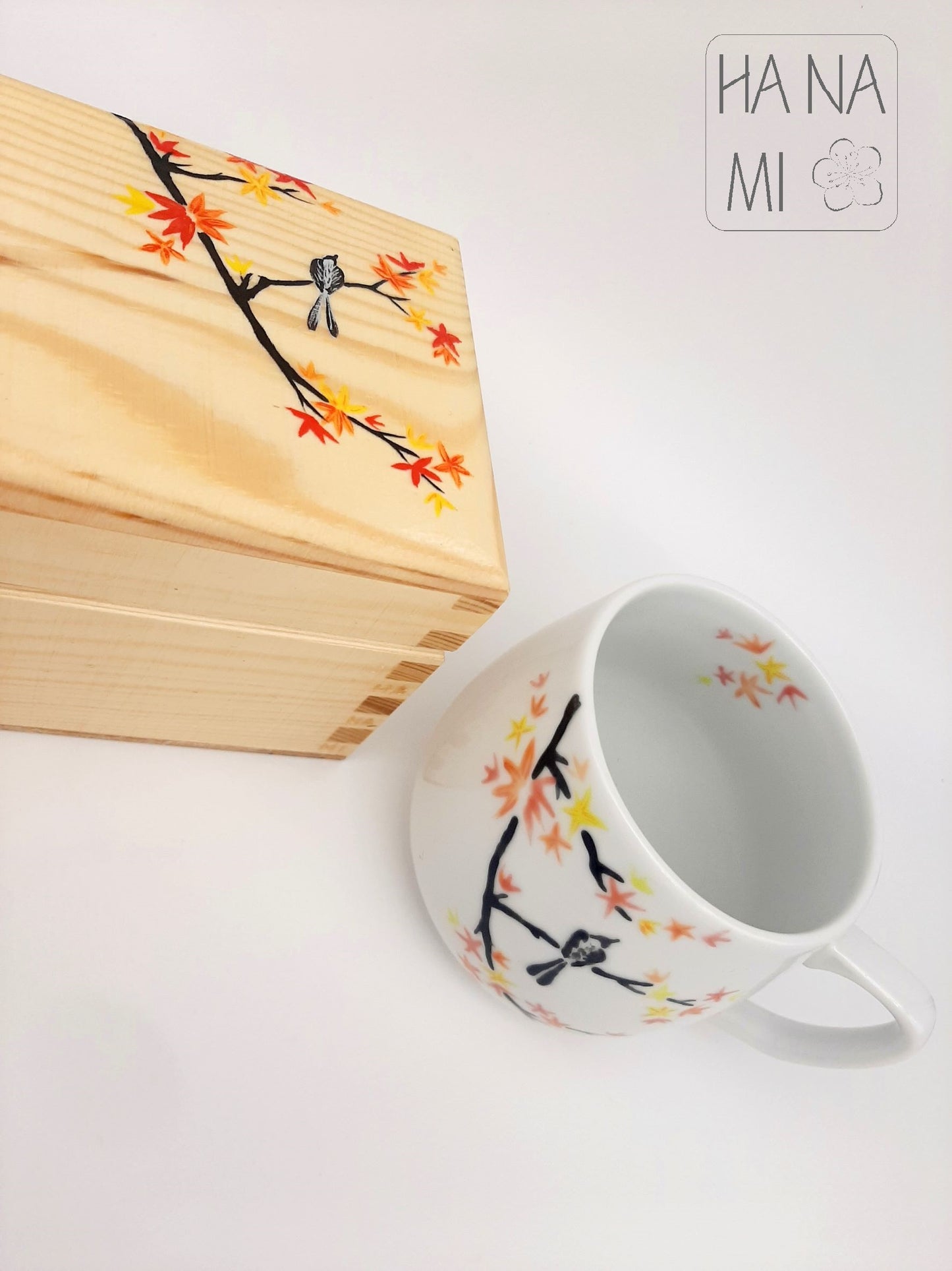 wooden tea box "Autumn Evening"