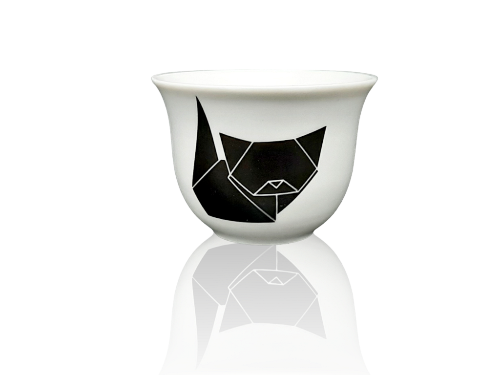 Sake and tea cup "Origami Cat" 50 ml