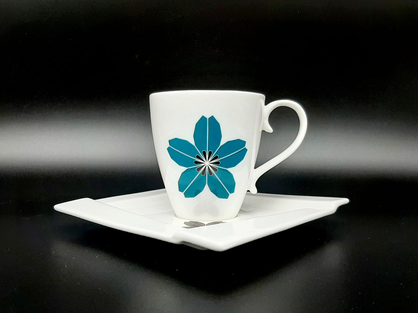 Cubist Tea Set "Origami FLORAL" vintage