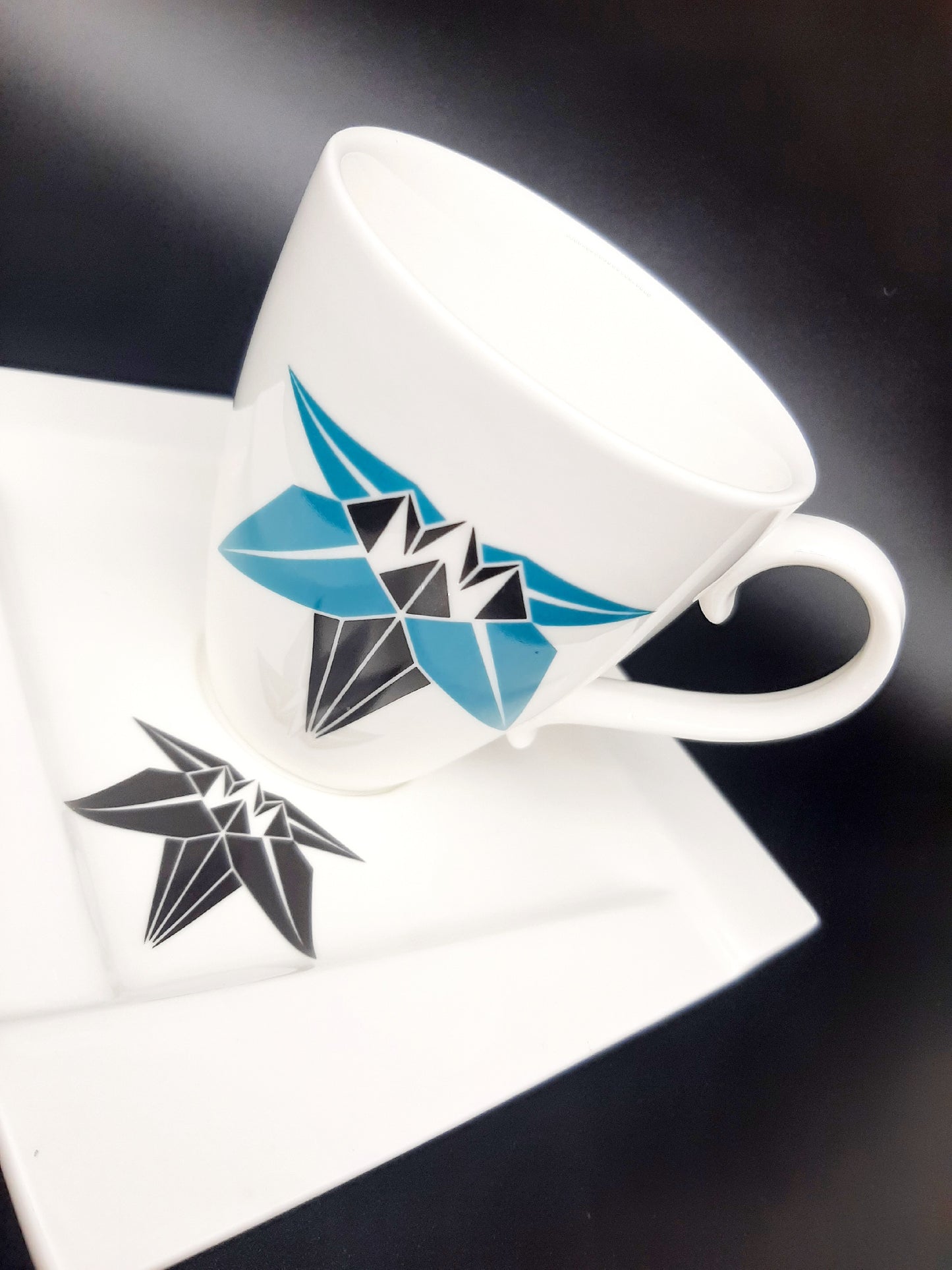 Cubist Tea Set "Origami FLORAL" vintage
