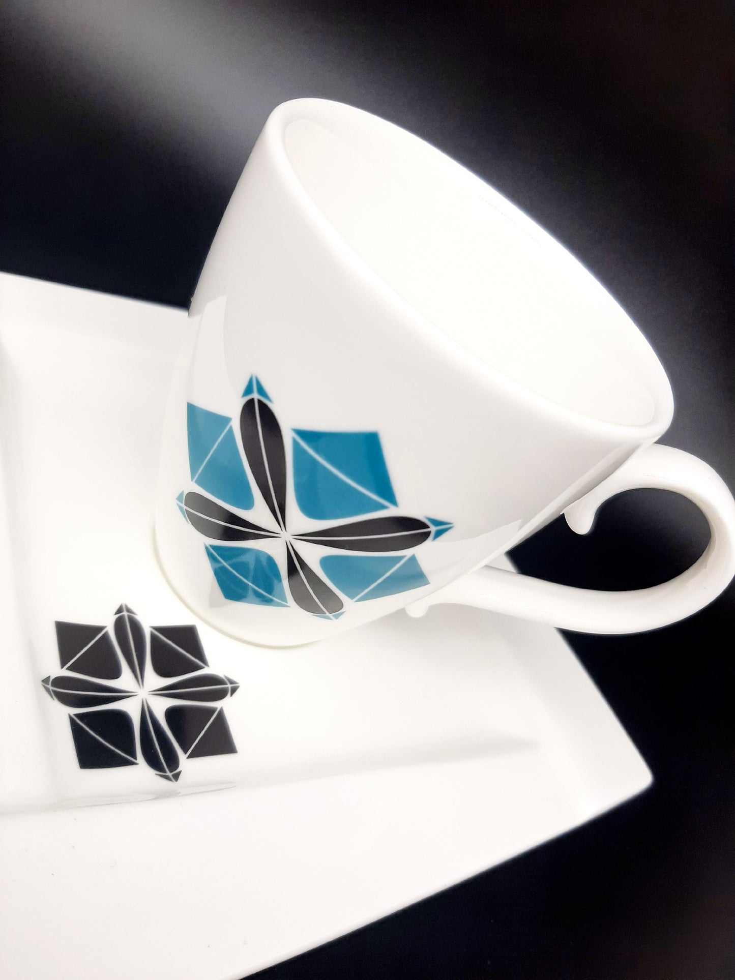 Cubist Tea Set "Origami FLORAL" vintage