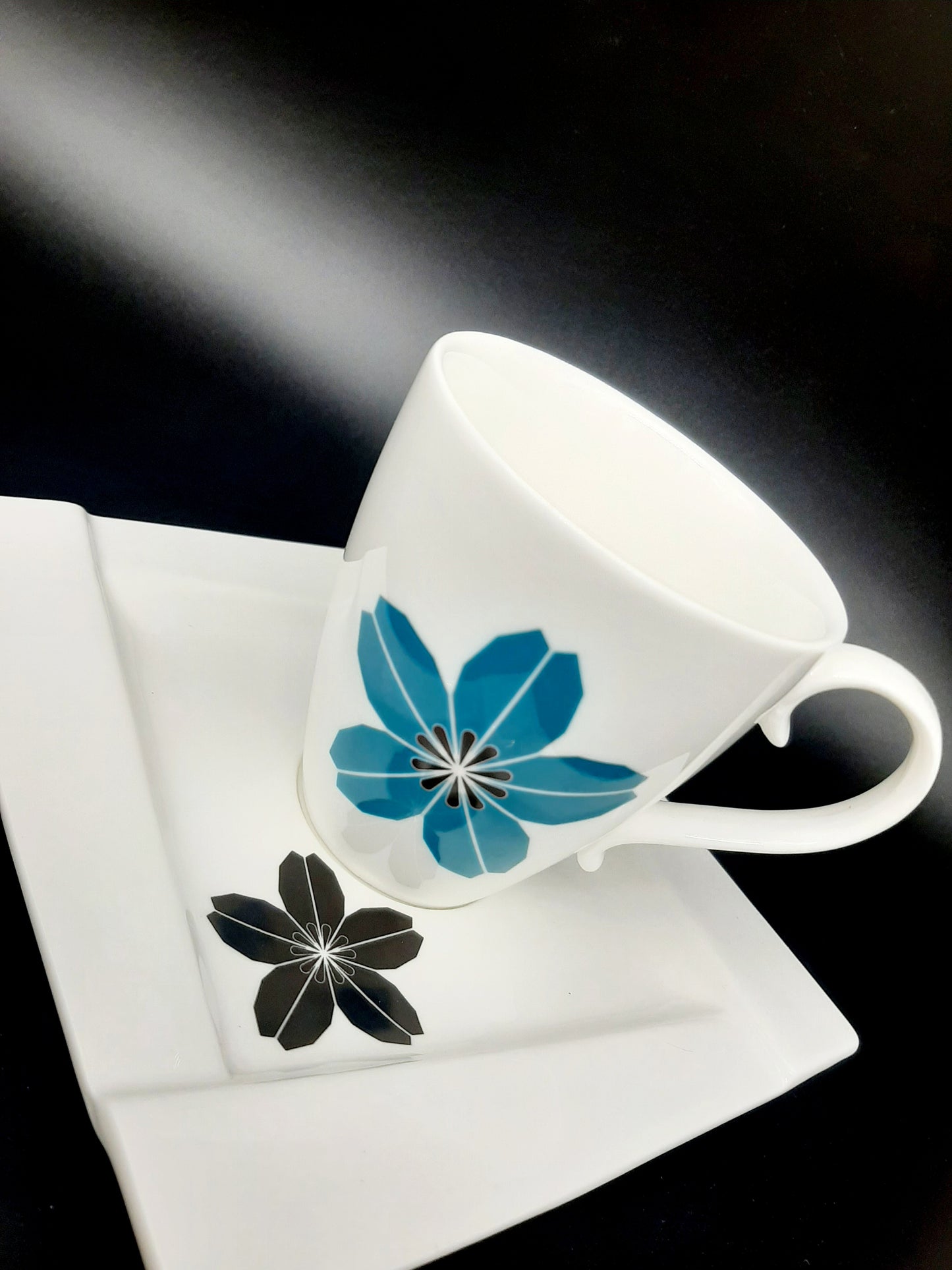 Cubist Tea Set "Origami FLORAL" vintage