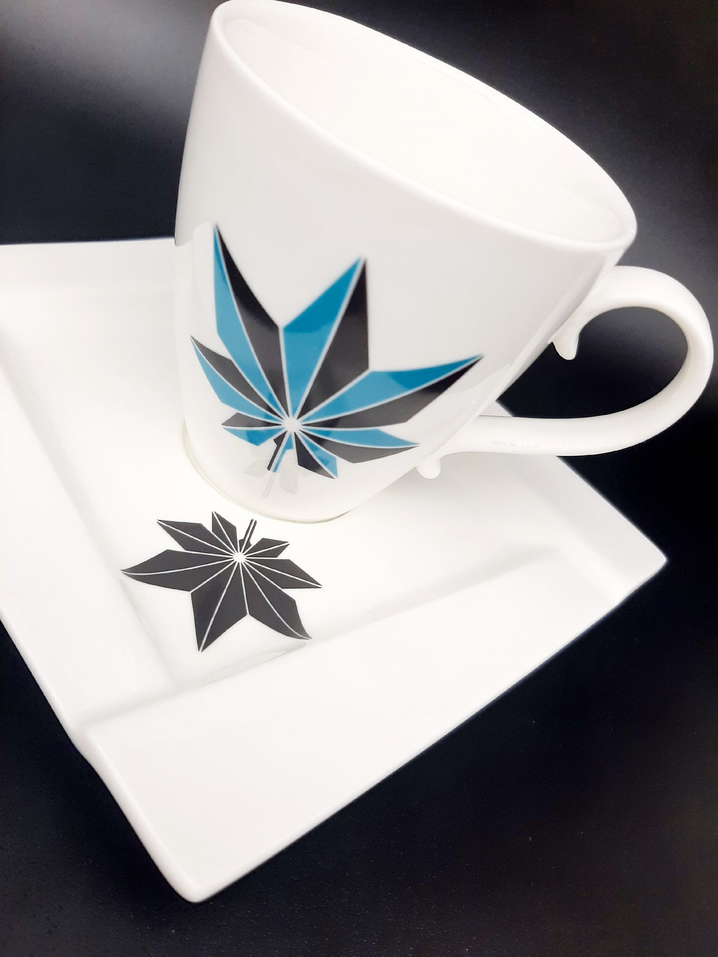 Cubist Tea Set "Origami FLORAL" vintage