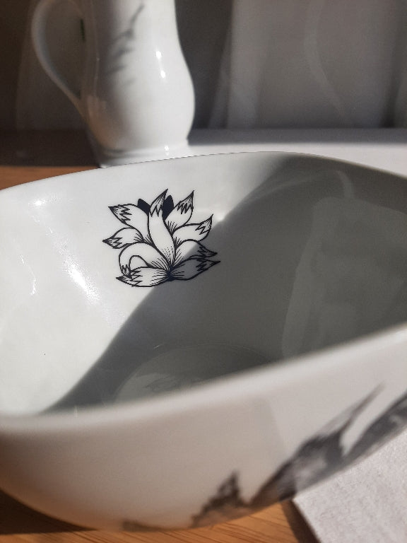 Rice Bowl "Kyuubi no Kitsune" B&W 300 ml
