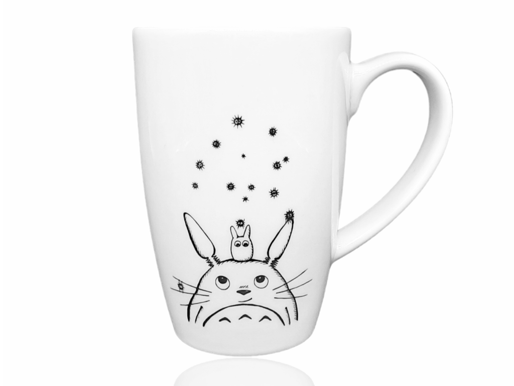 Mug tall "Totoro" B&W 380 ml