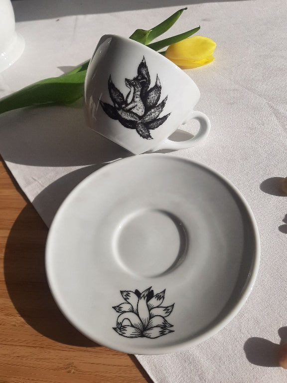 Mug with saucer "Kyuubi no Kitsune" 200 ml