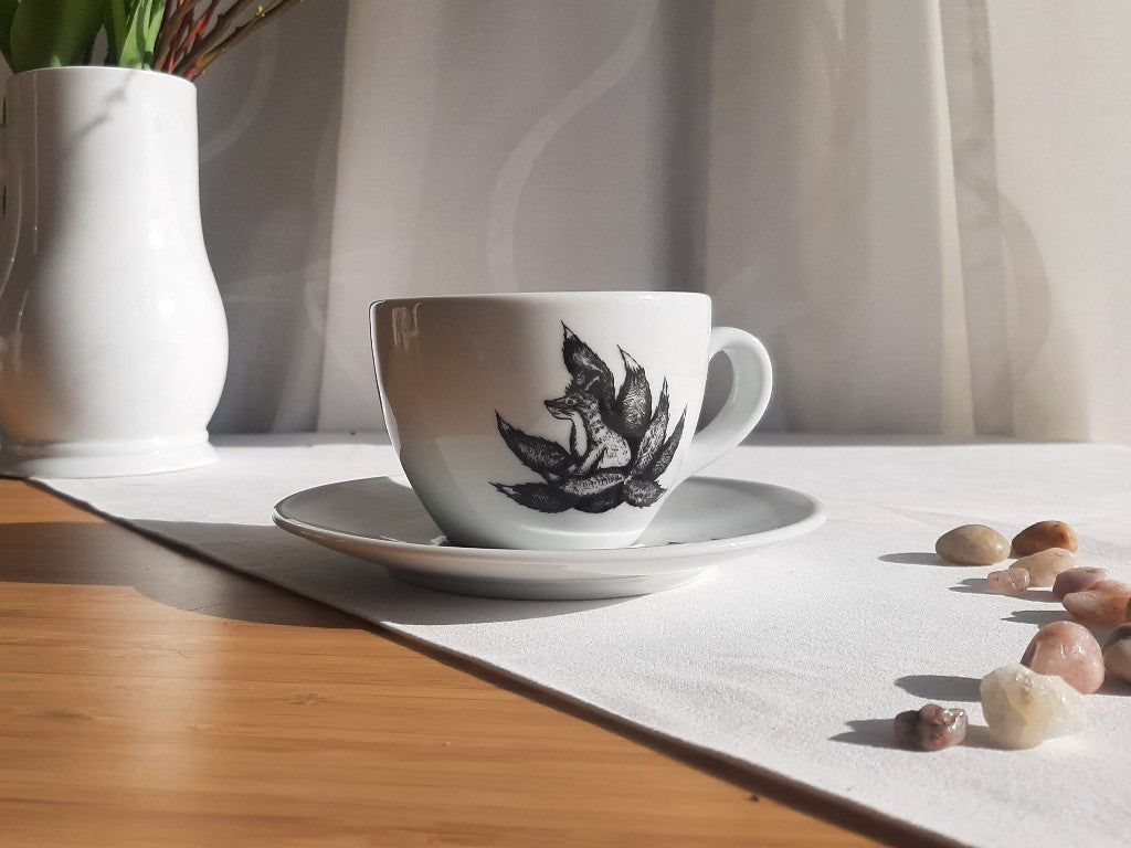 Mug with saucer "Kyuubi no Kitsune" 200 ml