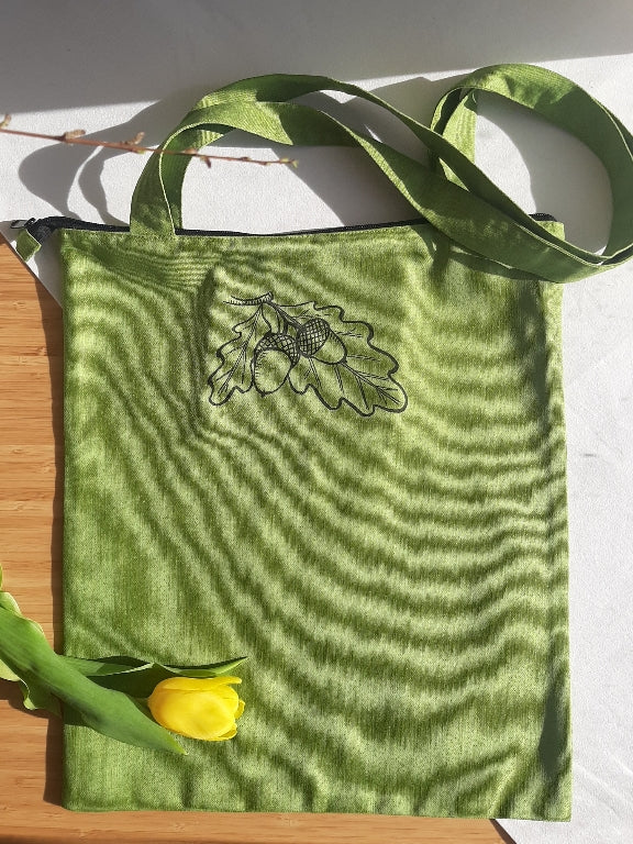 Totoro shopping bag with zipper and inner pocket