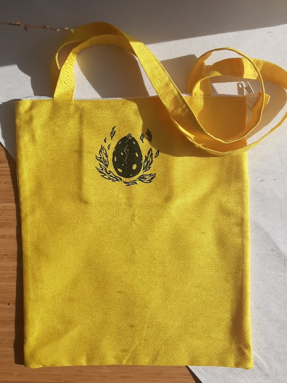 yellow shopping bag "Fénix" with zipper and inner pocket