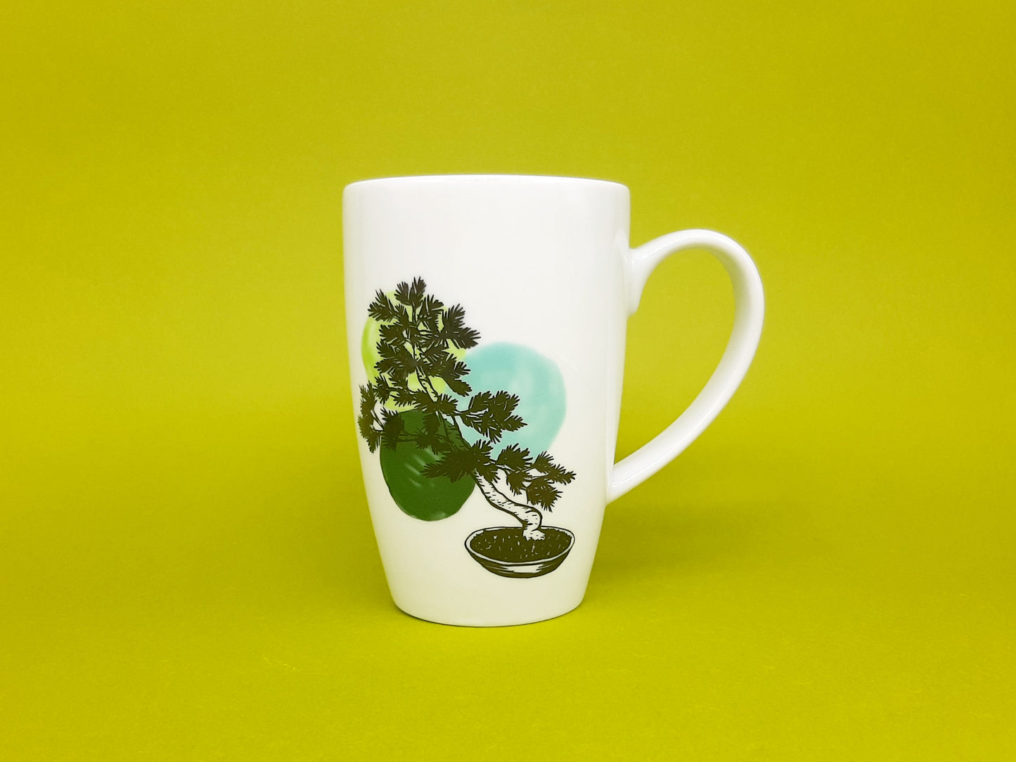 Tasse hoch "Bonsai lover" farbig 380 ml
