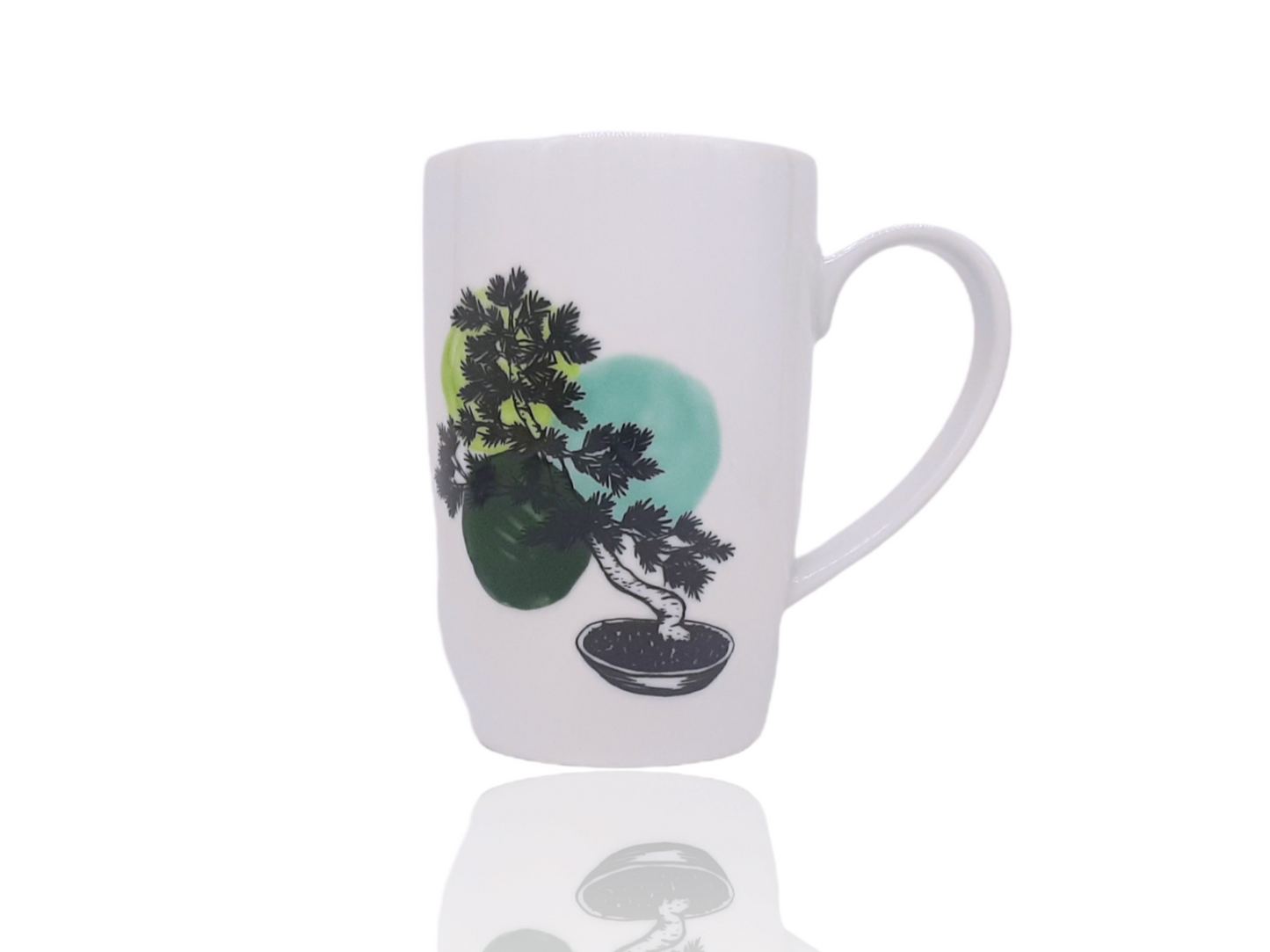 Tasse hoch "Bonsai lover" farbig 380 ml
