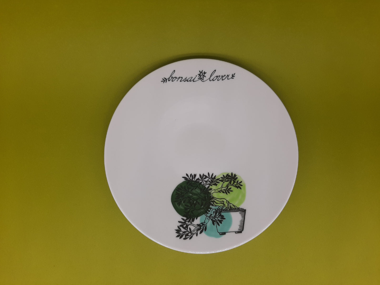 Dessertteller "Bonsai Lover" farbig, 20 cm Durchmesser