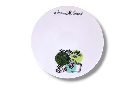 Dessertteller "Bonsai Lover" farbig, 20 cm Durchmesser