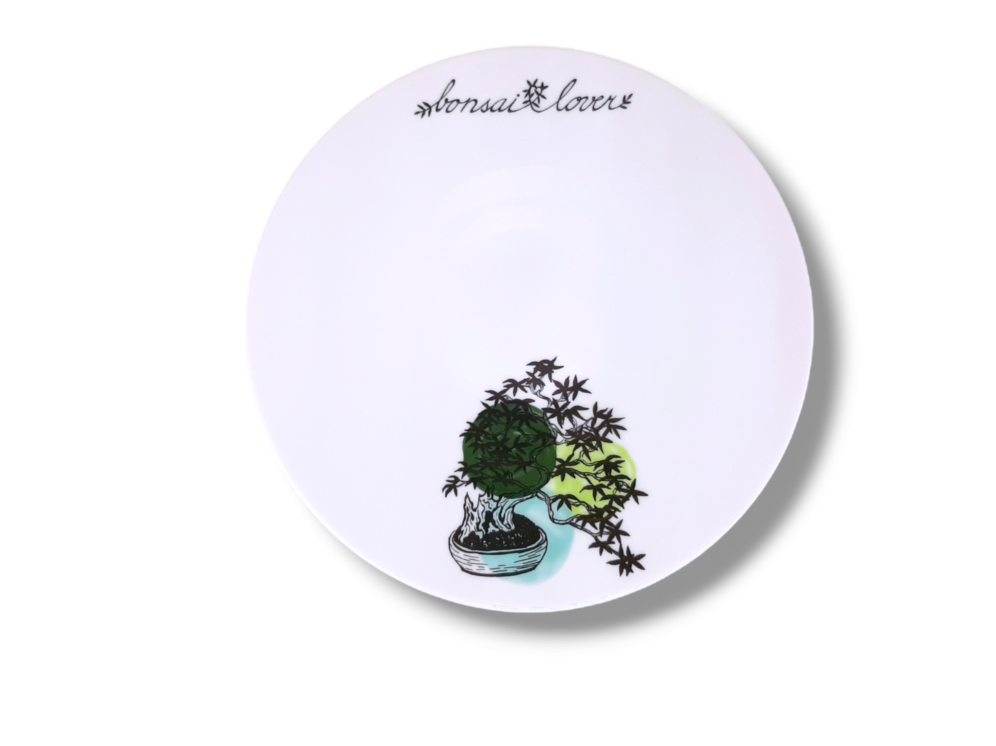 Dessertteller "Bonsai lover" farbig Durchmesser 20 cm