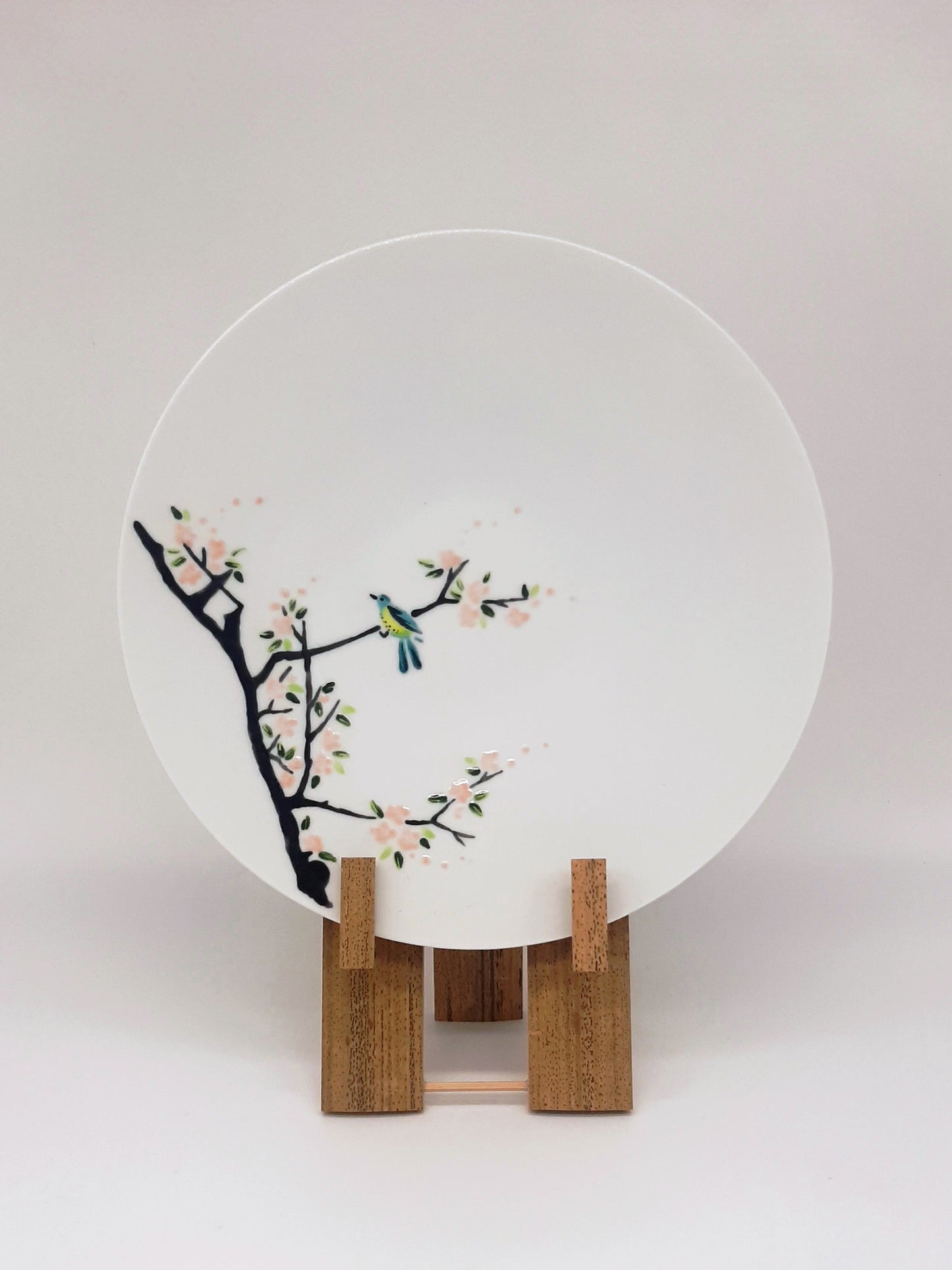 Dessert plate "Bird on Cherry Blossom" diameter 20 cm