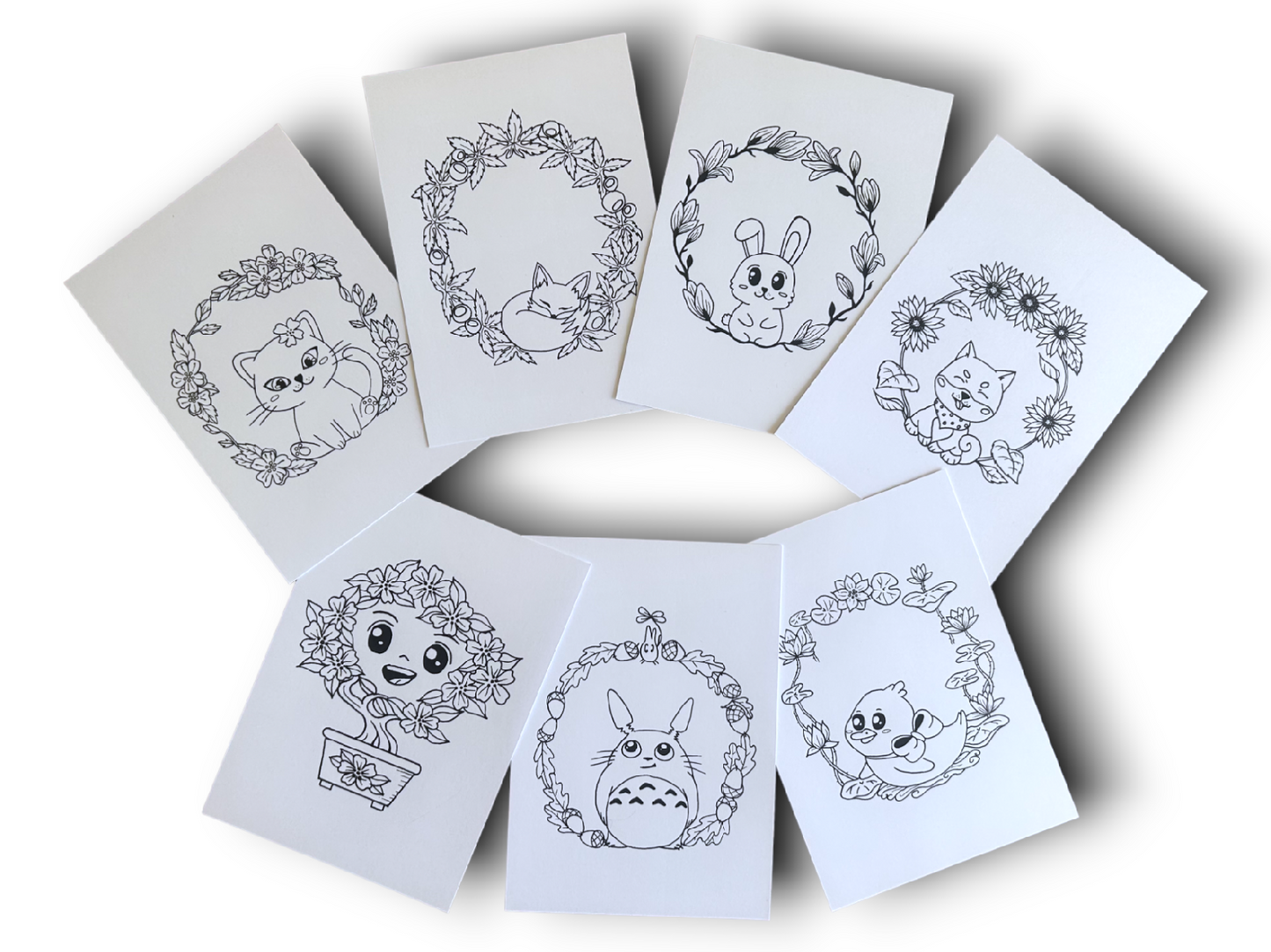 Postcard Set "Animal Colouring Pages"