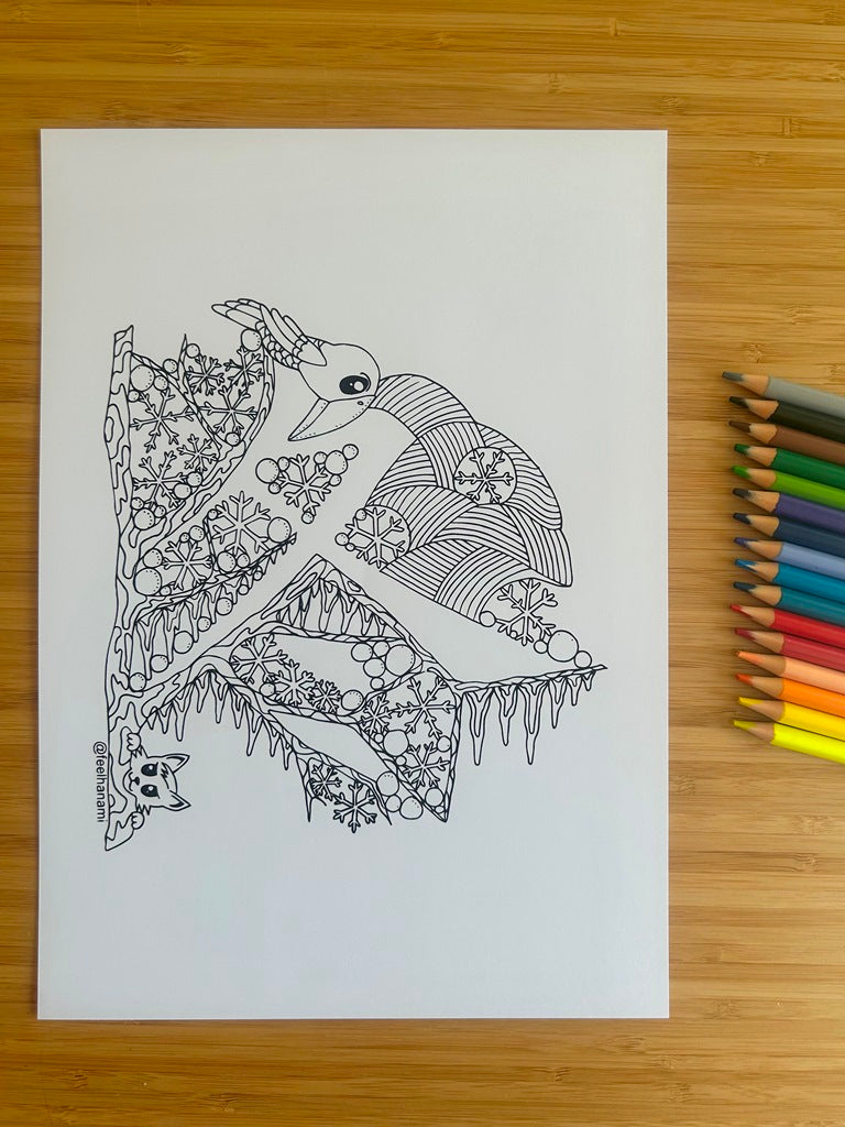 "Four Seasons" coloring book set
