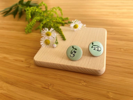 ceramic earrings "Totoro"