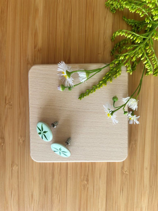 ceramic earrings "Bamboo Grove"