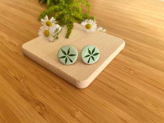 ceramic earrings "Bamboo Grove"