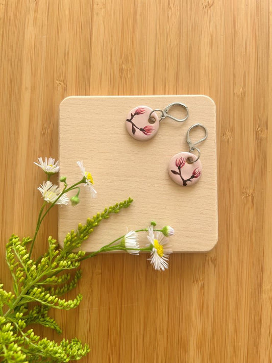 ceramic drop earrings "Scent of a Spring Dream"