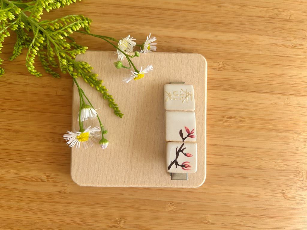 Ceramic buckle "Scent of a Spring Dream"