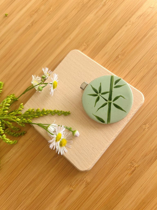 Ceramic clasp/brooch "Bamboo Grove"