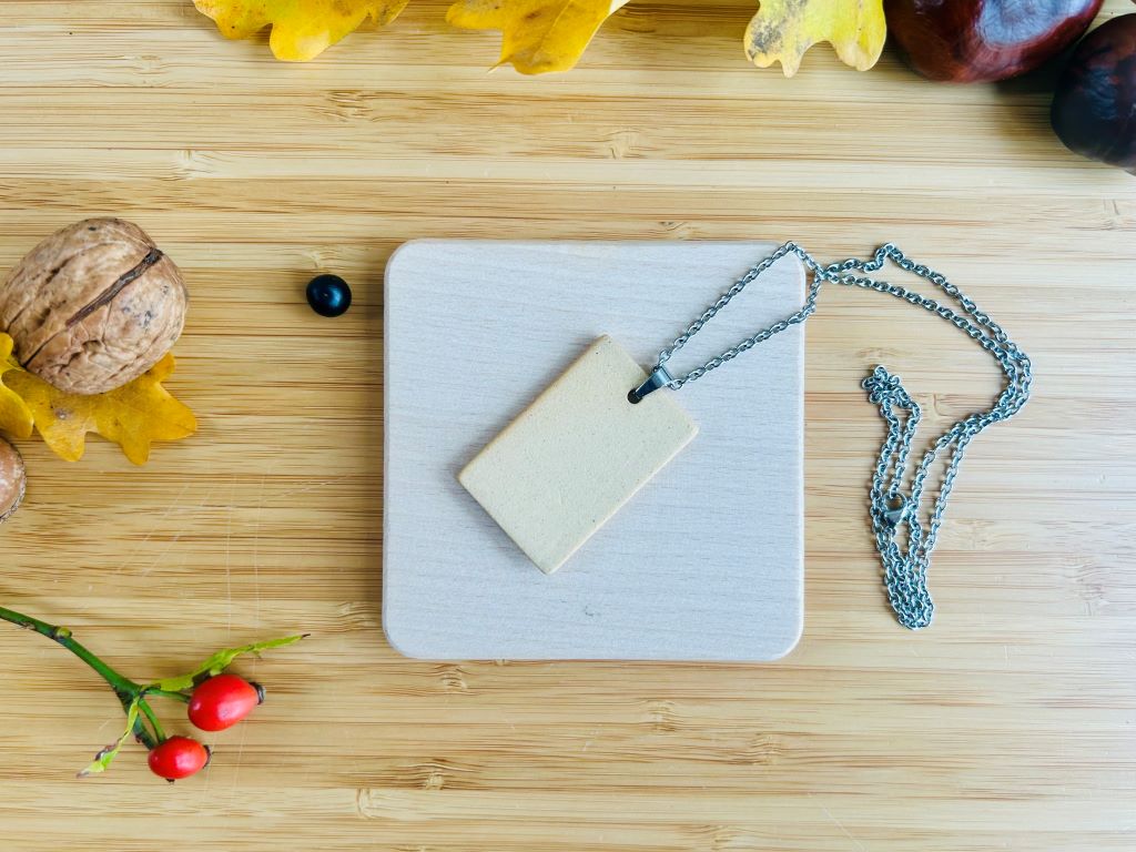 Ceramic necklace "Origami Fox"