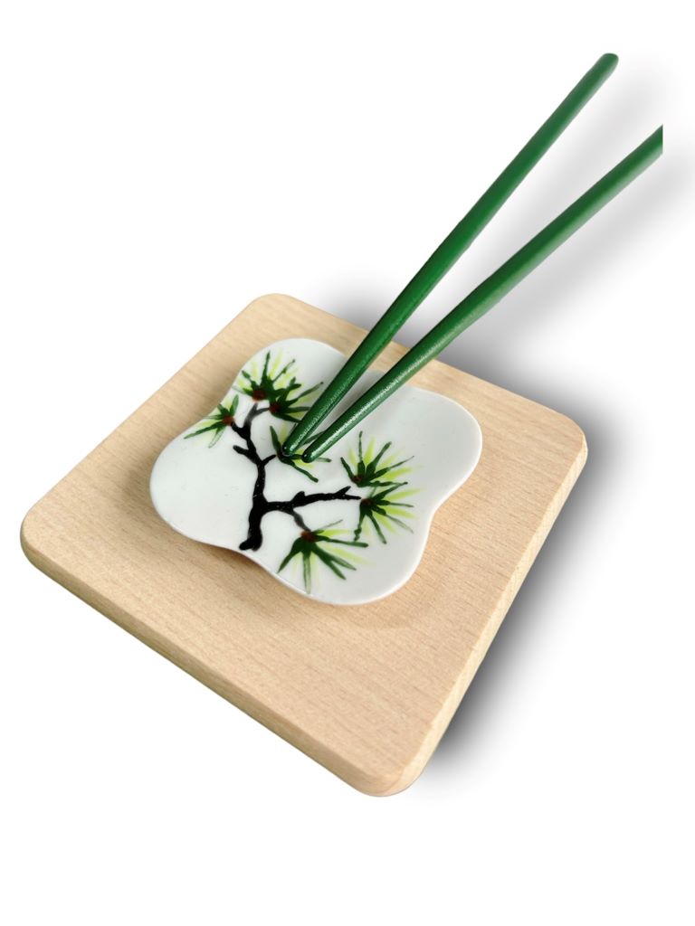 Chopstick rest, square, "Long-lived pine", 5.5x5.5 cm