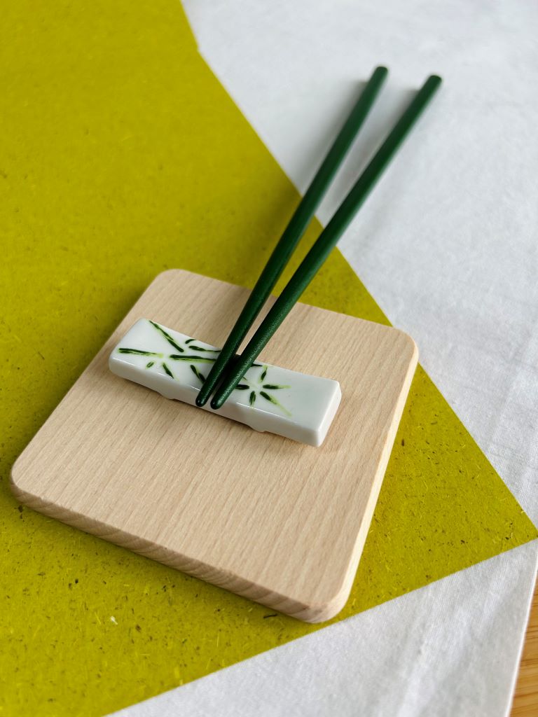 Chopstick rest "Bamboo Grove" 6x1.5 cm